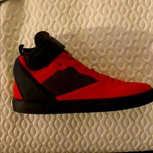 Men’s Balenciaga Red Suede High Top Sneakers US13